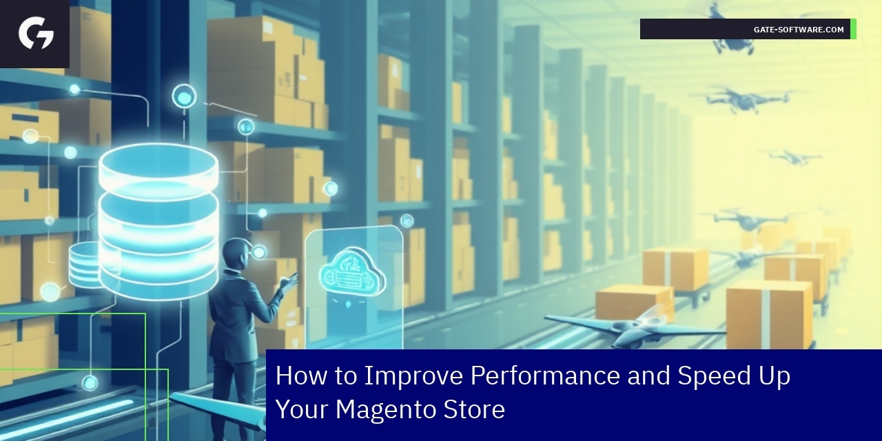 Magento Store Performance Optimization Tips Illustration of Magento store speed and performance boost