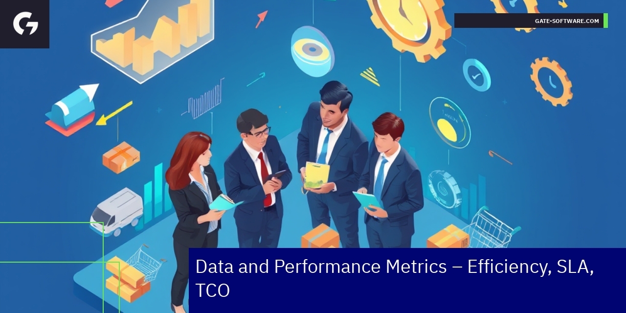 Dane i wykresy pokazujące efektywność projektów