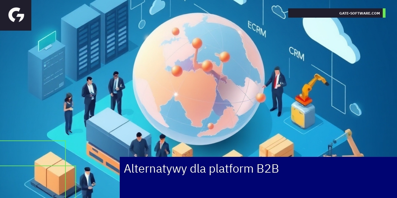 Alternatywy i korzyści platform B2B e-commerce Schemat platform e-commerce B2B z modelami i funkcjami