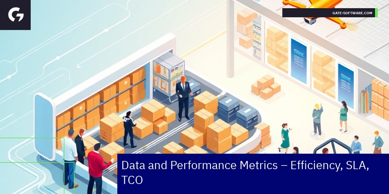 Graphs showing project efficiency, delivery, and cost reduction