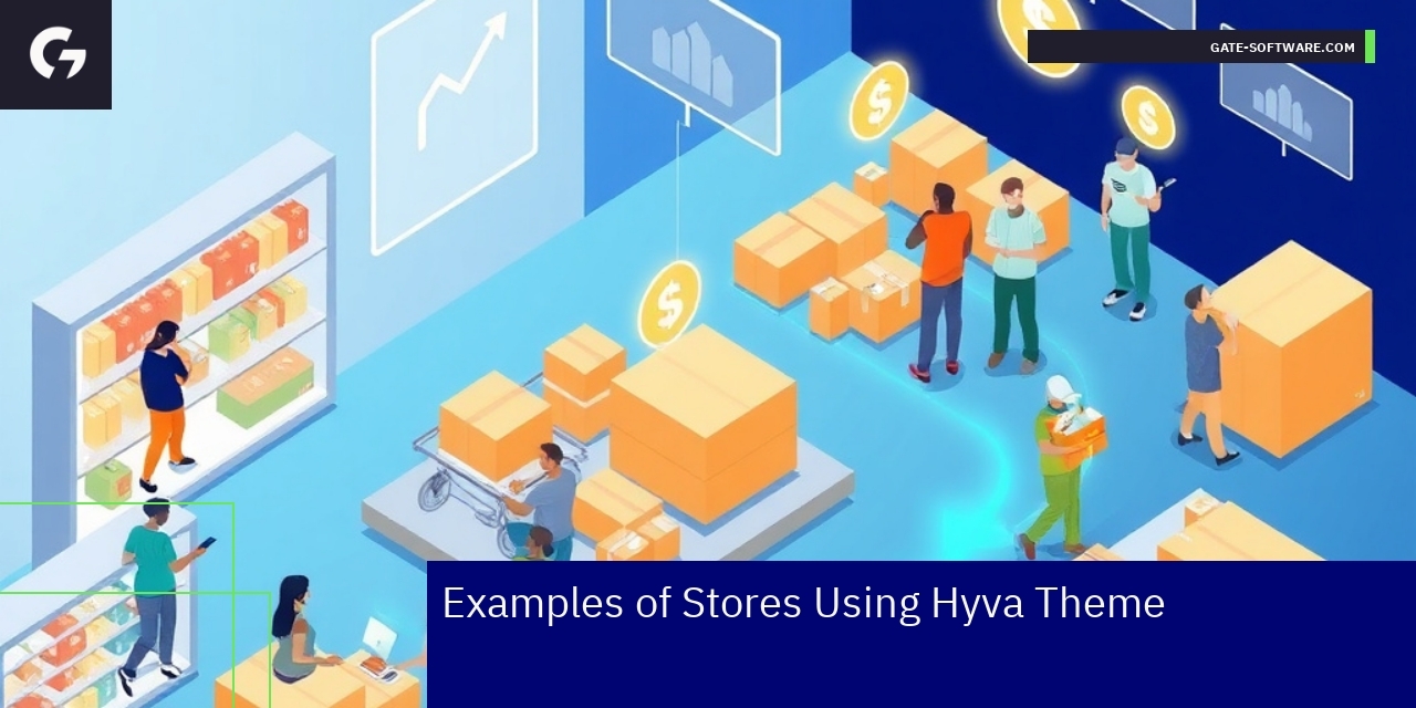 Illustration of Hyva theme improving Magento store performance