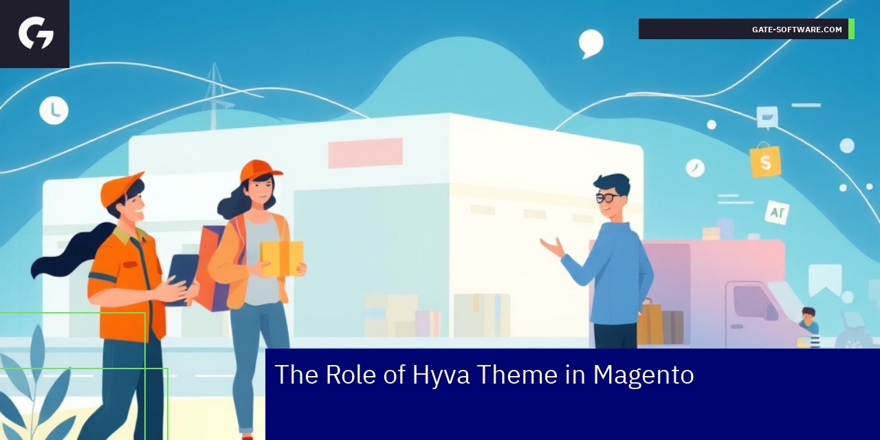 Illustration of optimized Magento site with Hyva theme