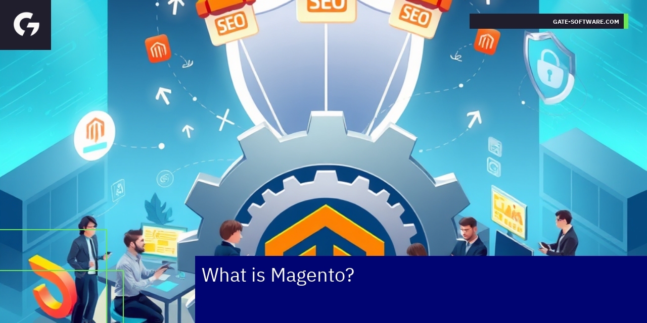 Magento platform dashboard with data and settings