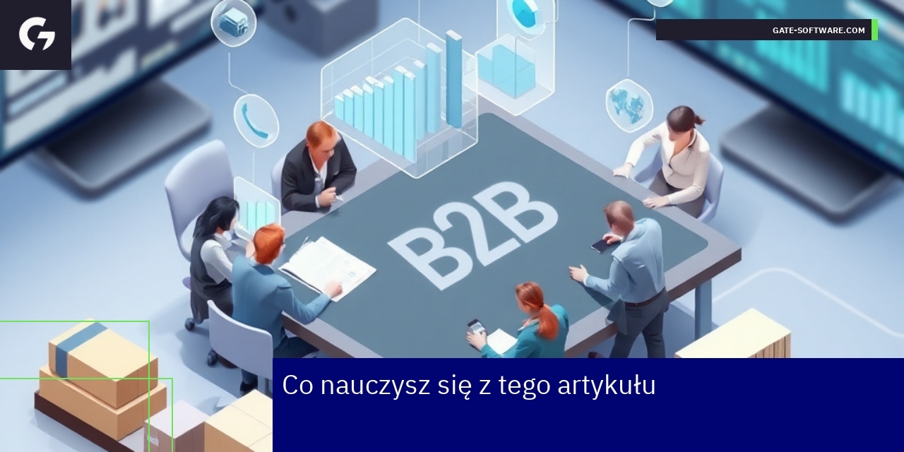 Schematy i ikony symbolizujące biznes B2B online