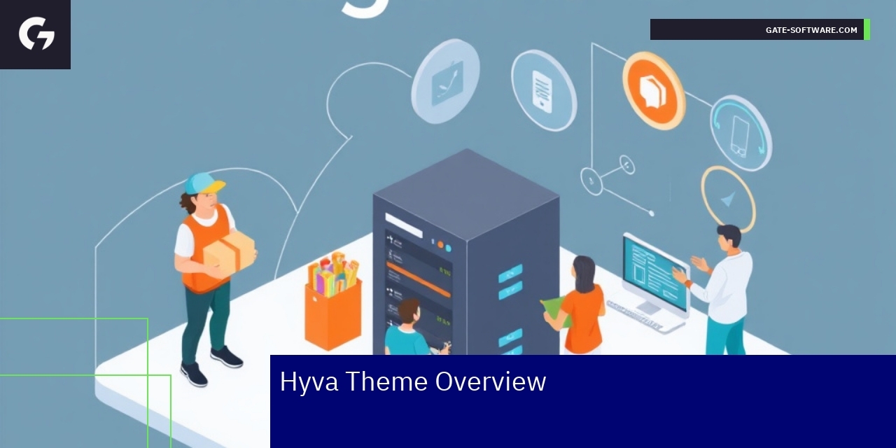 Diagram showing Hyva theme advantages and features