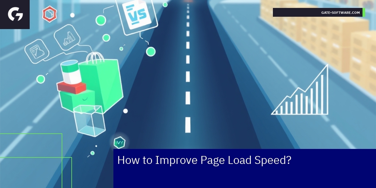 Graphical illustration of website speed optimization