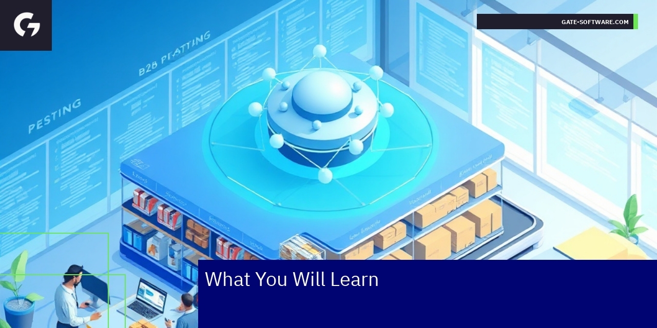 Illustration of B2B platform architecture and integration