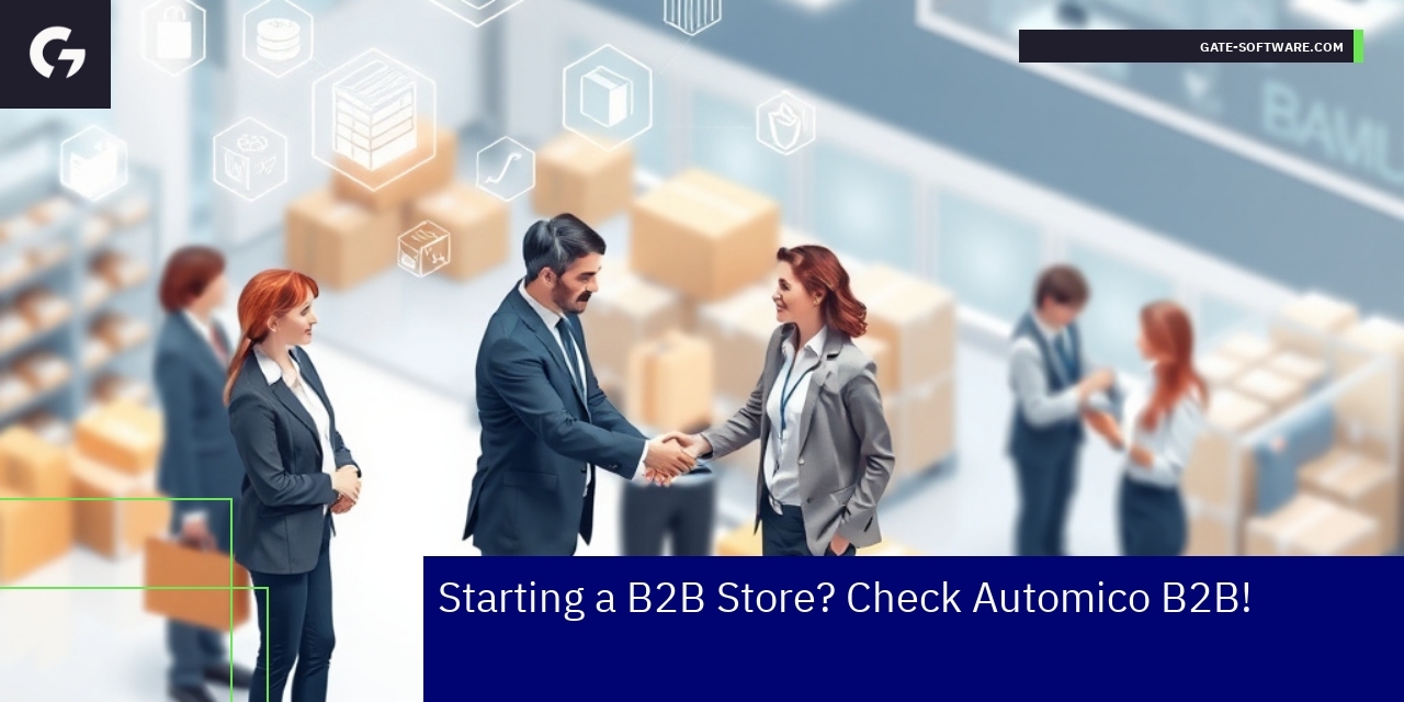 Illustration of B2B ecommerce platform and business growth