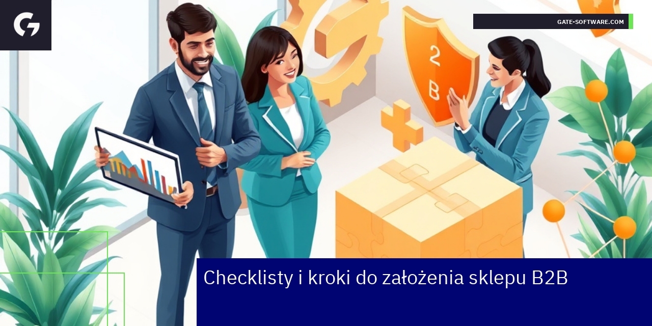 Infografika kroków i checklist dla sklepu B2B
