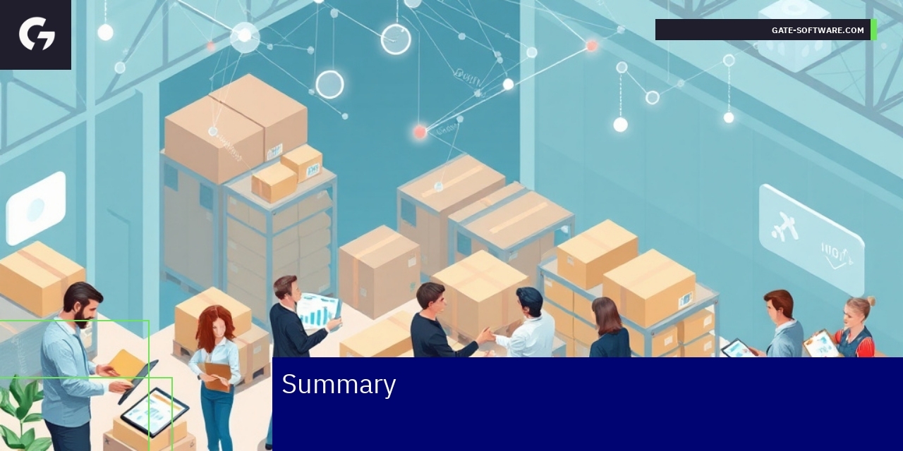 Business chart showing growth and software integration