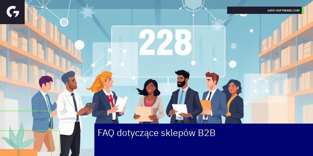 Najczęstsze pytania i błędy sklepów B2B Diagram z pytaniami i błędami sklepów B2B
