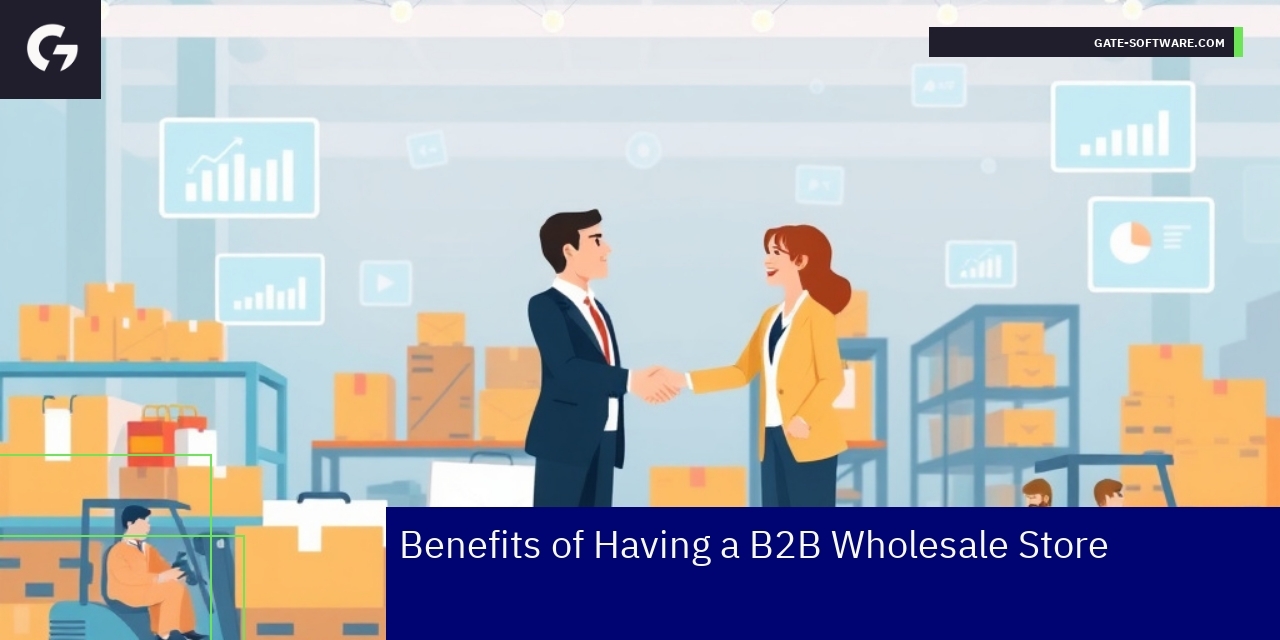 Digital B2B platform illustrating retail and wholesale