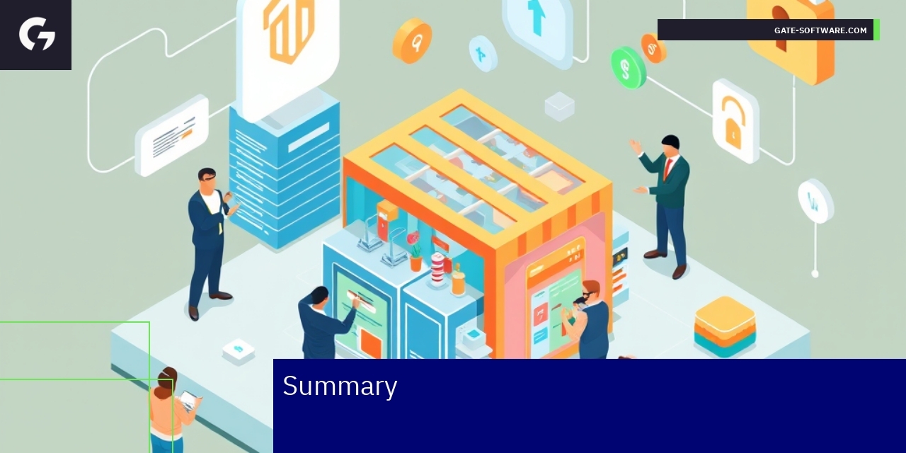 E-commerce platform with Magento and support graphics