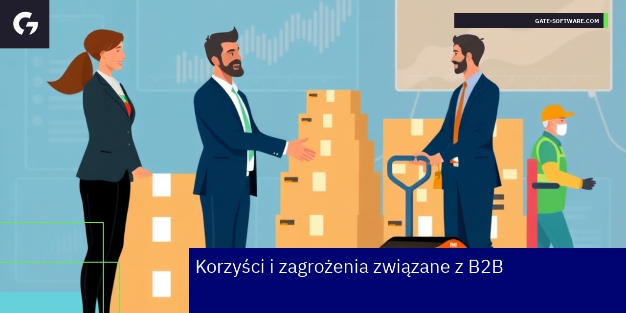 Schemat plusów i minusów modelu B2B