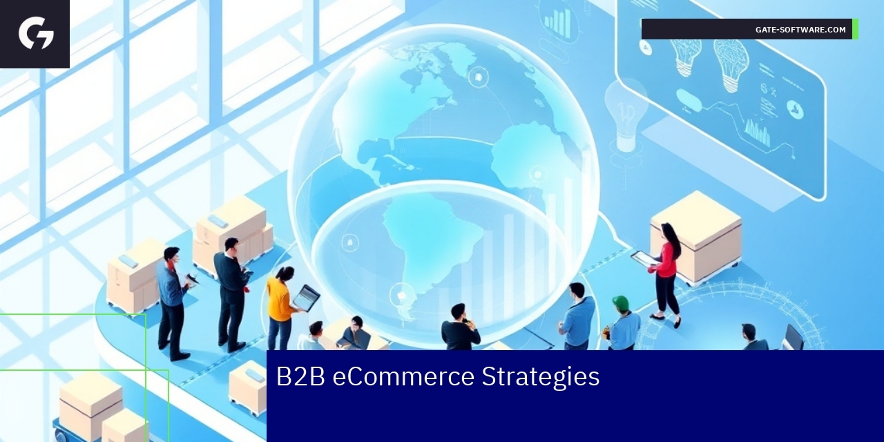 Three key B2B eCommerce strategy concepts illustration