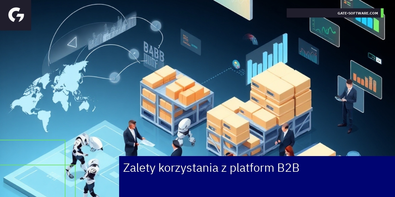 Schemat zalet platform B2B dla firm