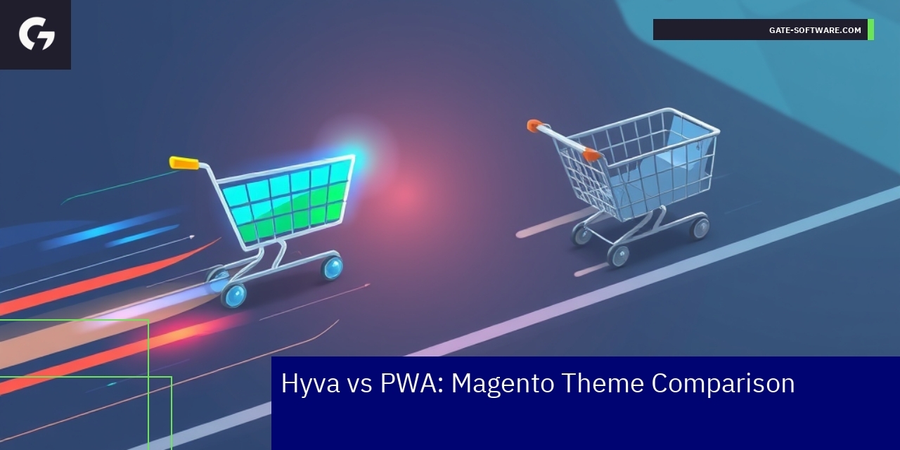 Hyva vs PWA Magento Theme Performance Comparison chart of Hyva and PWA Magento themes