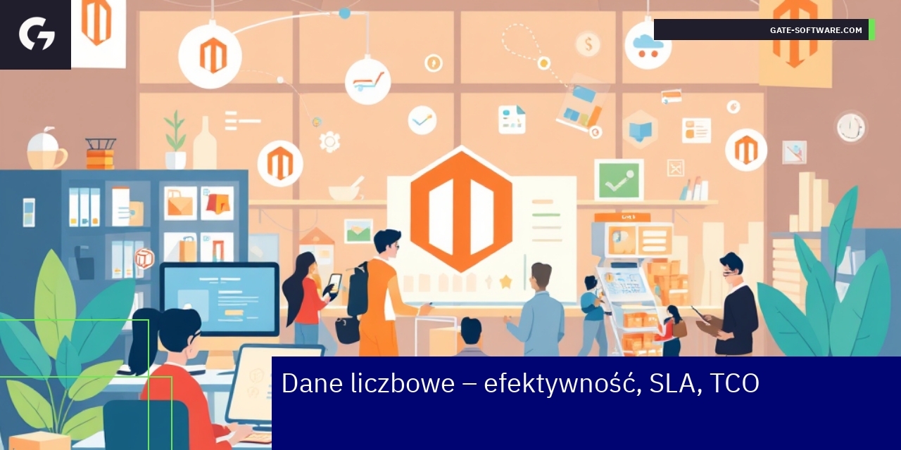 Wykres efektywności wdrożeń Magento