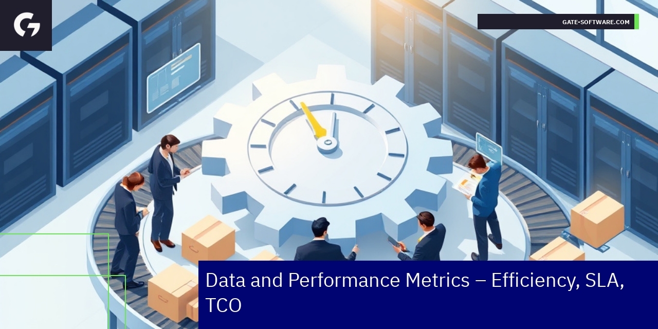 Graph showing B2B project efficiency and metrics