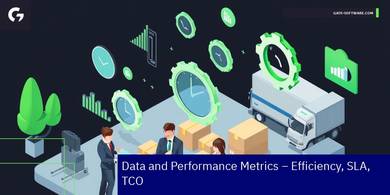 Operational Efficiency and Client Metrics Graph showing project timelines and cost savings