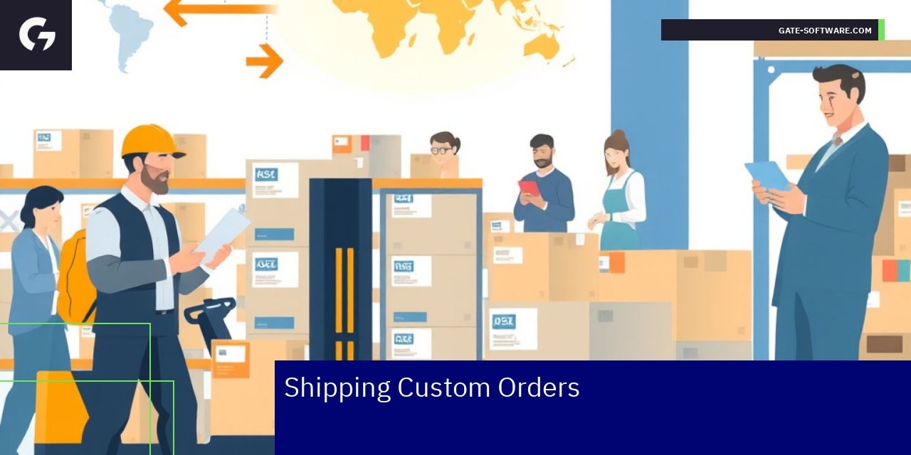 Diagram of B2B custom order shipping process
