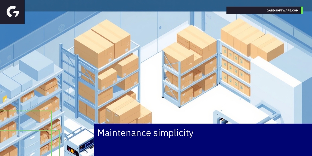 Technician maintaining modern technological system