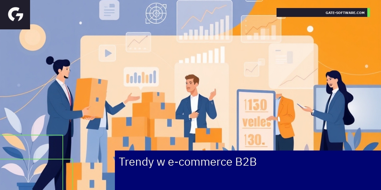 Grafika przedstawiająca trendy w e-commerce B2B