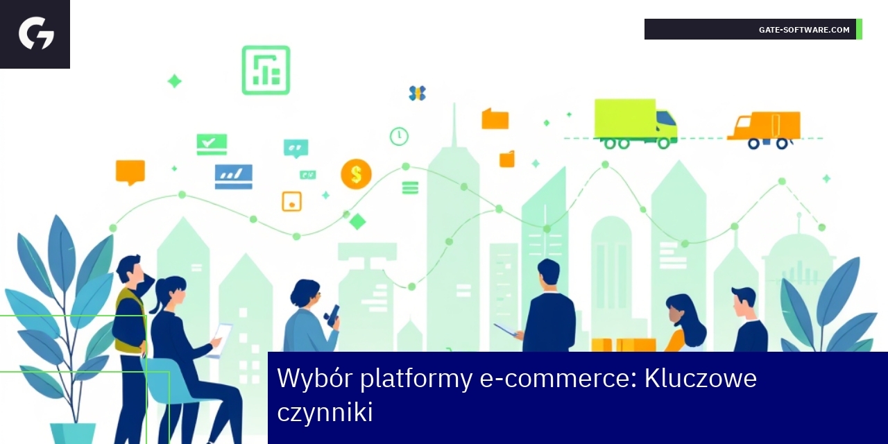 Wybór platformy e-commerce: kluczowe czynniki Grafika ilustrująca wybór platformy