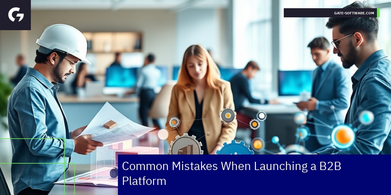 Diagram showing common B2B platform launch mistakes