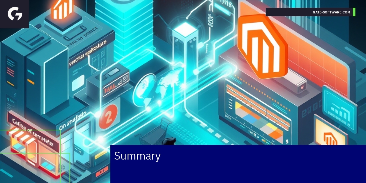 Illustration of Magento 2 platform with services