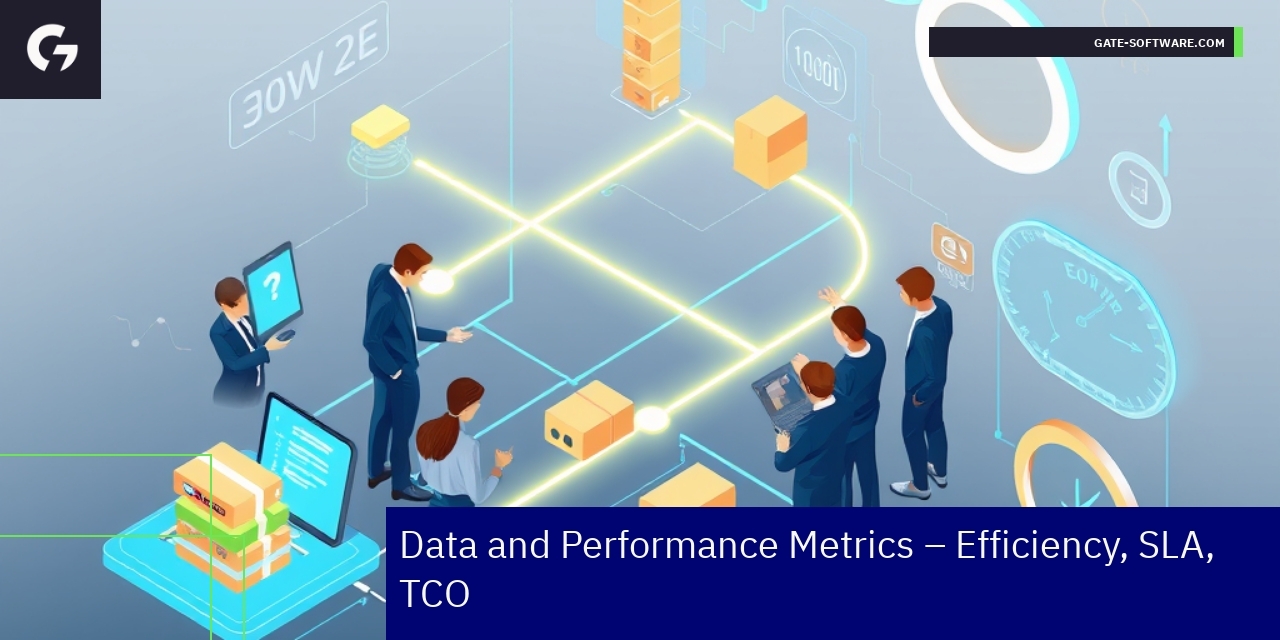 Graph showing B2B project efficiency and metrics