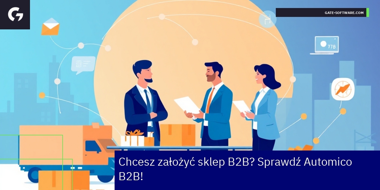 Interfejs platformy Automico B2B na ekranie komputera