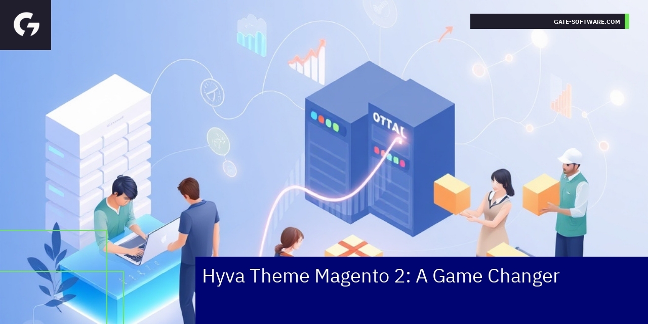 Hyva Theme benefits infographic with performance stats