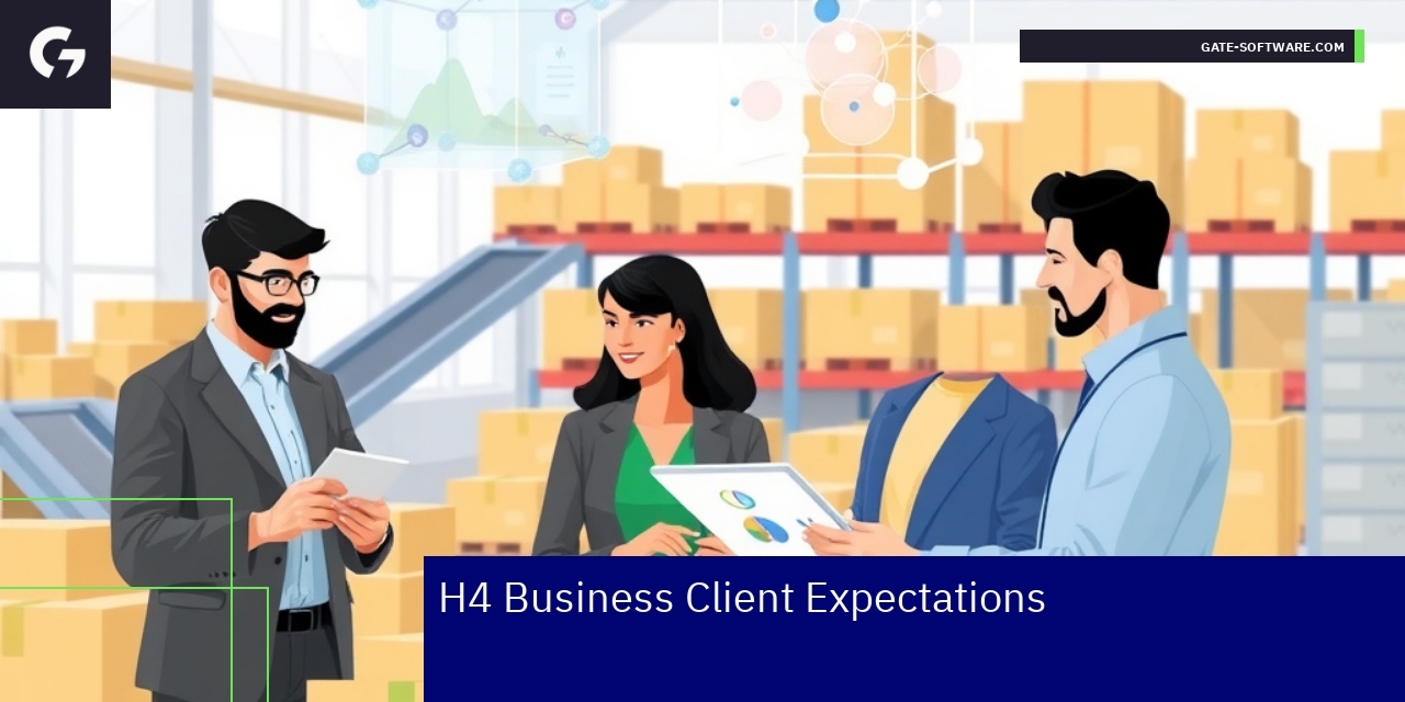 Diagram showing B2B platform features and client expectations