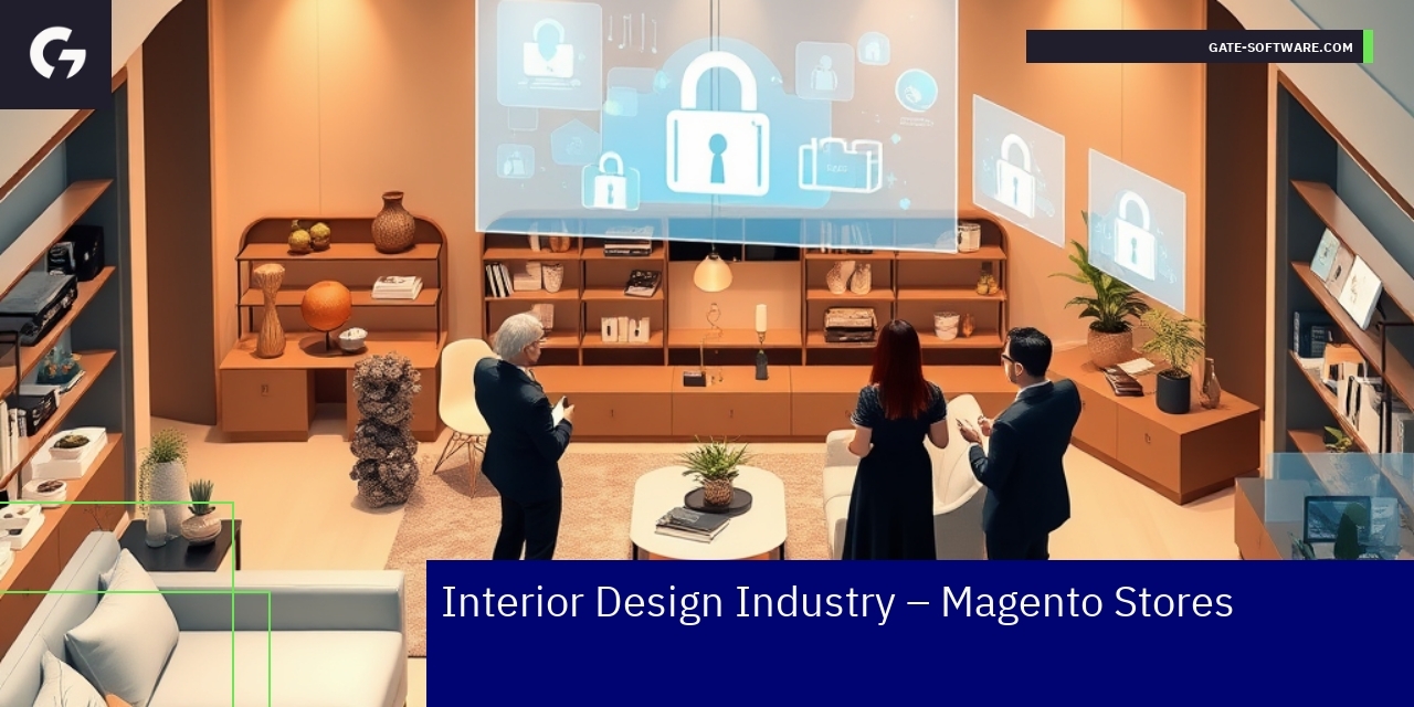 Magento dashboard with interior design products