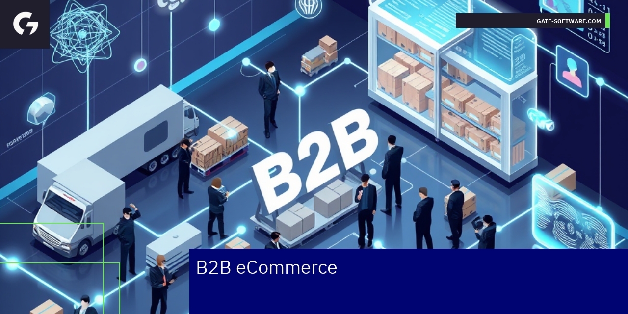 B2B eCommerce platforms and business model icons