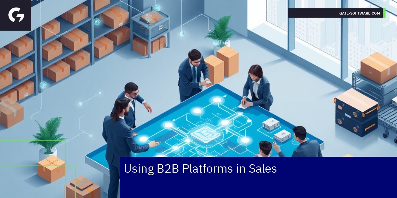Benefits of B2B Sales Platforms Digital platform showing B2B sales management dashboard