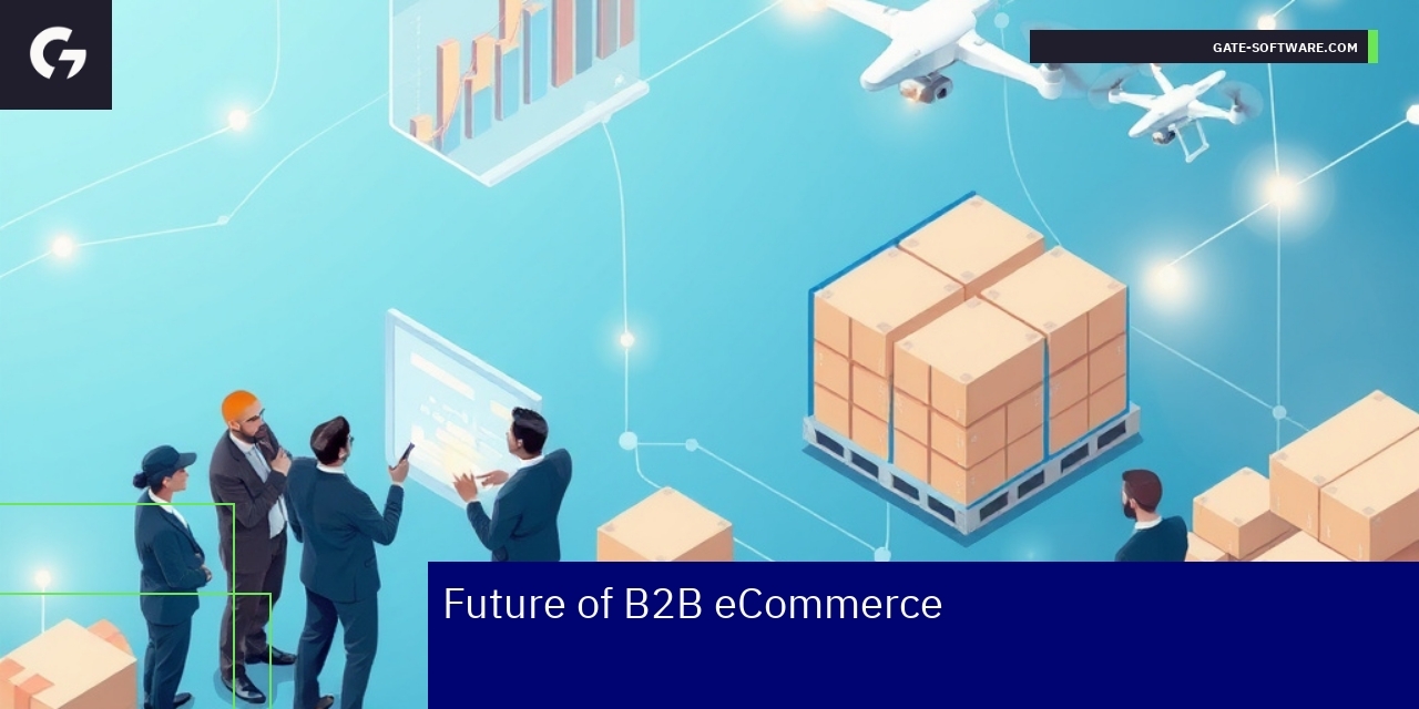 B2B eCommerce technology and market trends illustration