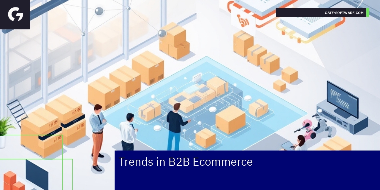 Illustration of B2B ecommerce platforms and system integration