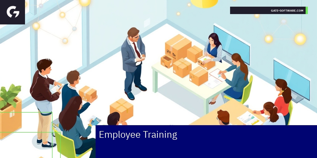 Employees learning to use B2B platform features