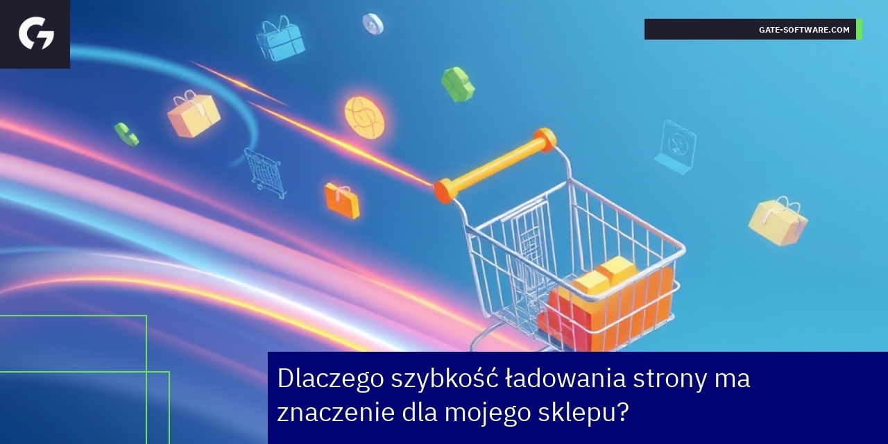 Ekran sklepu internetowego i ikony szybkości