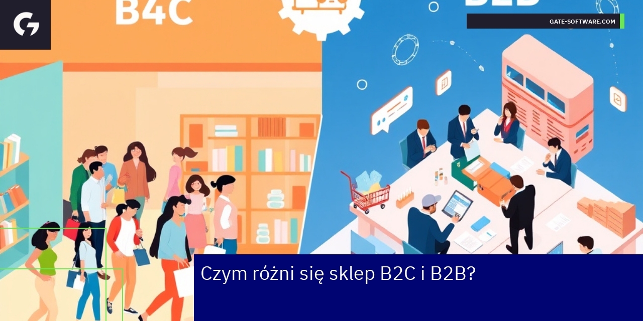 Schemat różnic między sklepami B2C a B2B