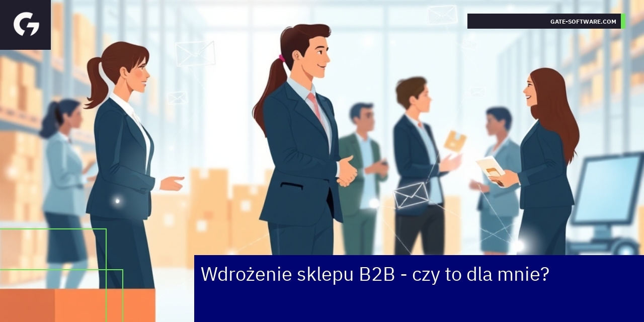 Skuteczna sprzedaż i marketing w sklepie B2B Grafika przedstawiająca marketing i sprzedaż B2B online