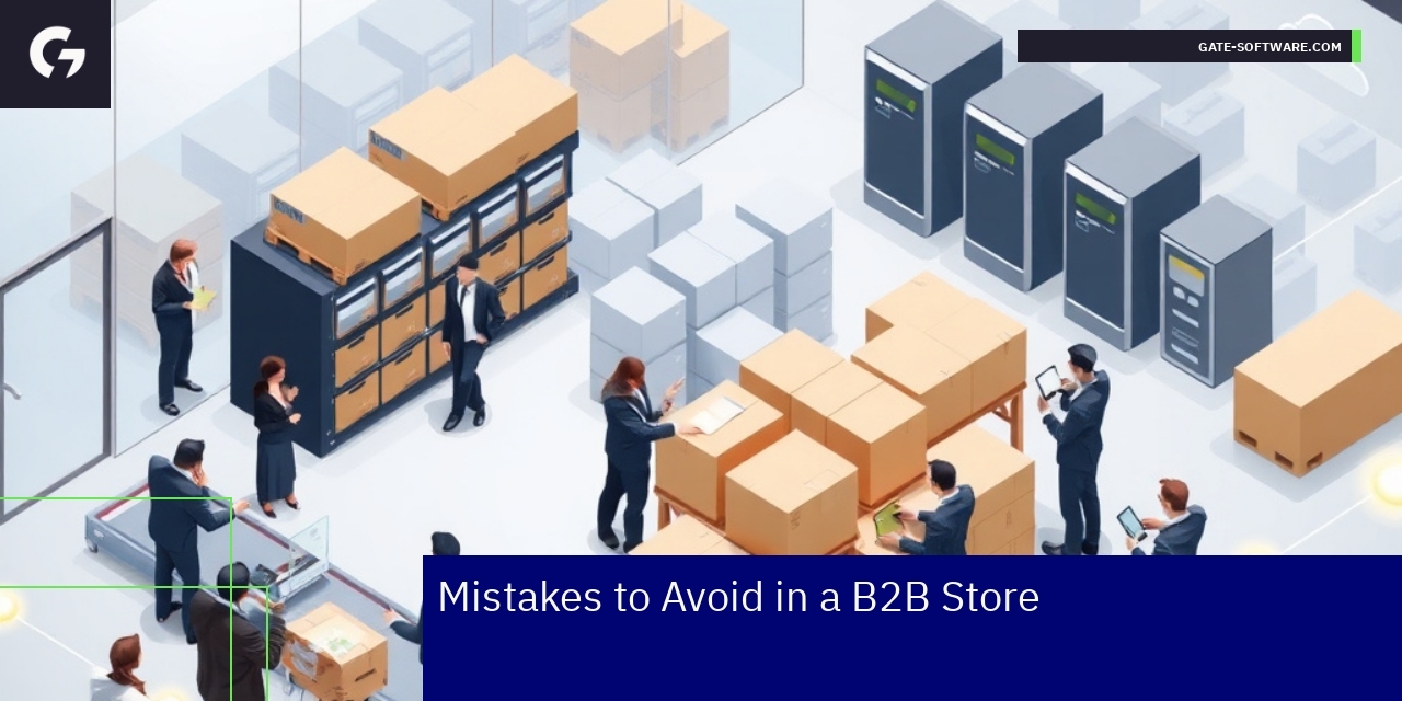 Common Mistakes to Avoid in B2B Stores Business people reviewing ecommerce platform issues