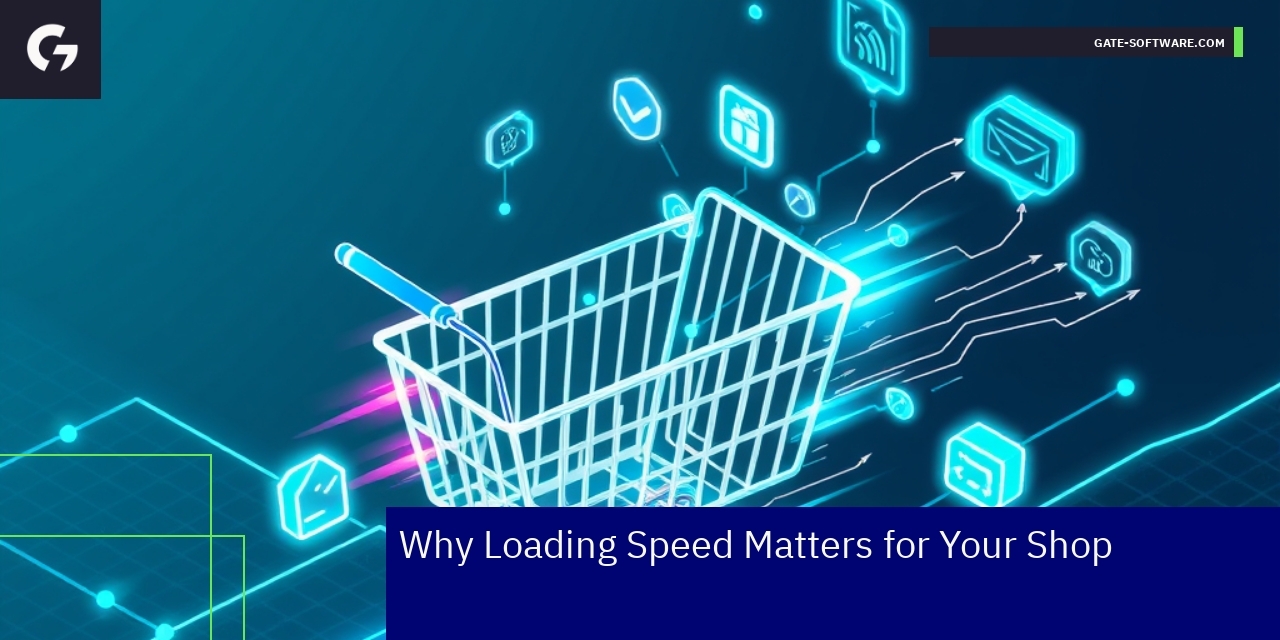 Diagram showing faster loading speed benefits for online stores