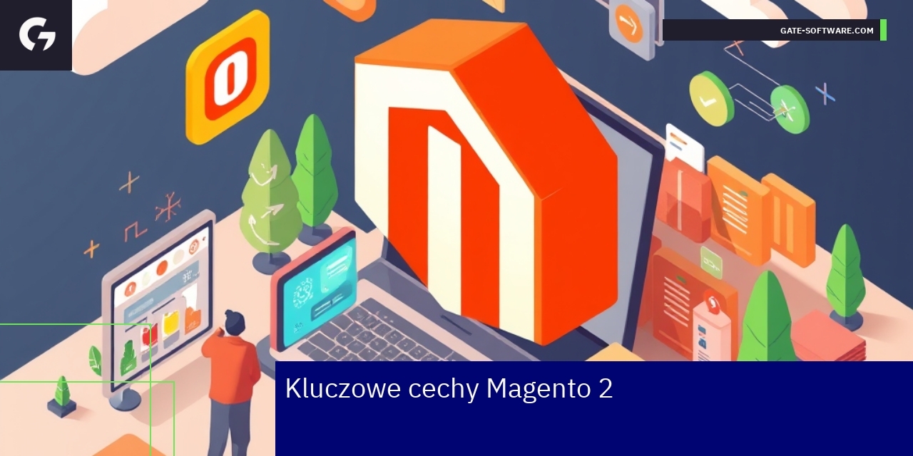 Ikony przedstawiające cechy Magento