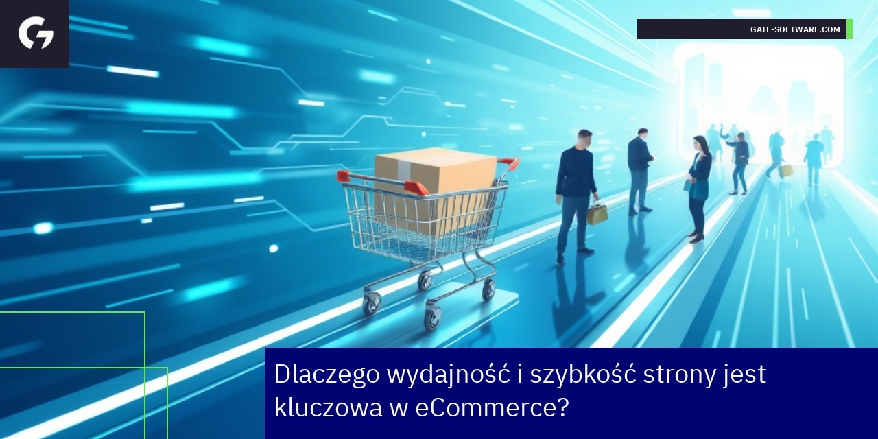 wykres i ikony symbolizujące szybkość i wydajność stron