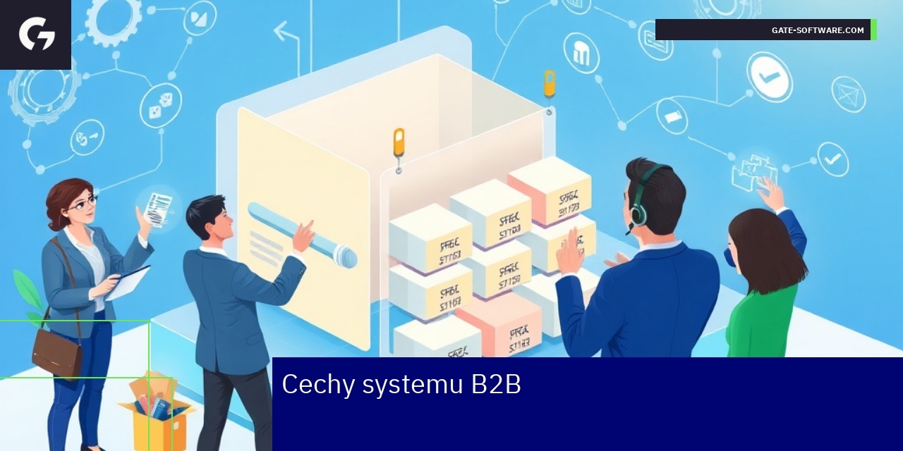 Schemat systemu B2B z zarządzaniem i integracjami