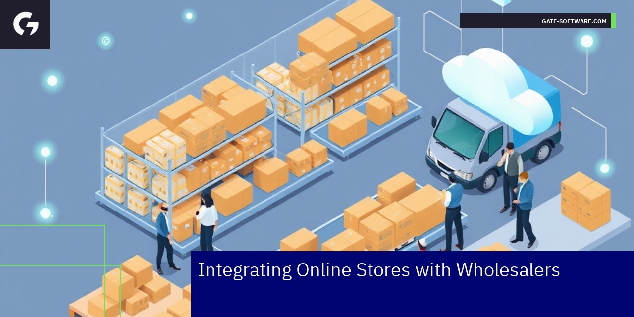 Diagram showing online store integration with wholesalers