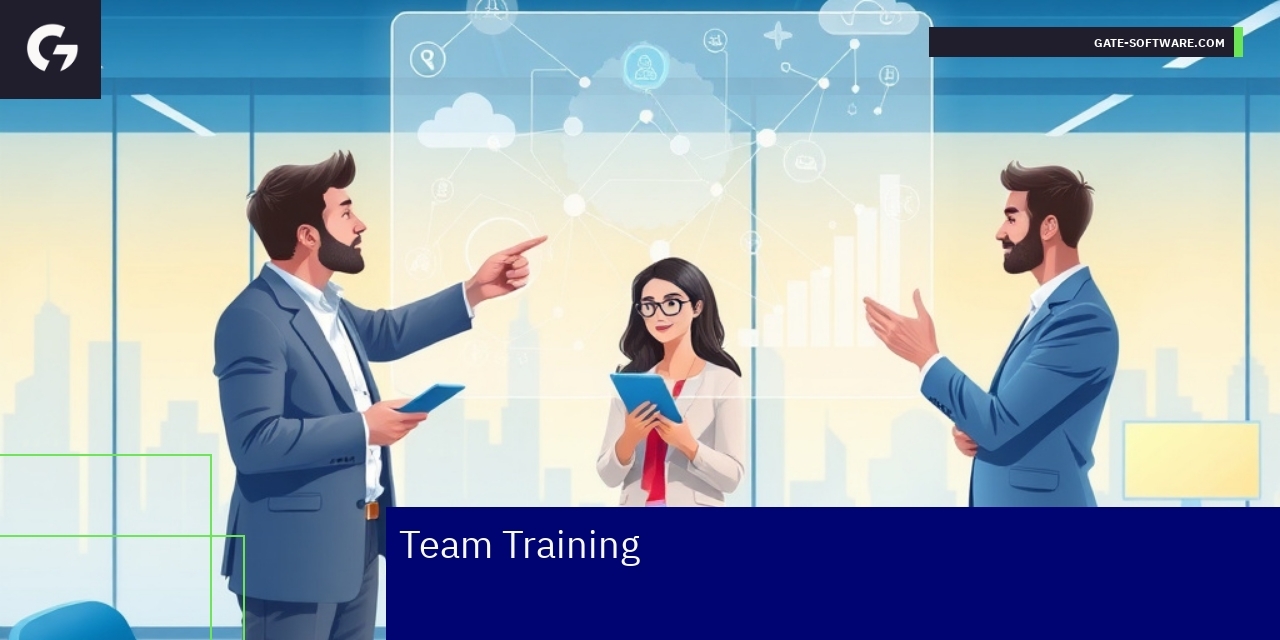 Effective Team Training in B2B Platforms Team collaborating with digital B2B platform